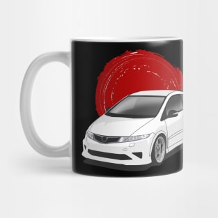 White Honda Civic 5d Mug